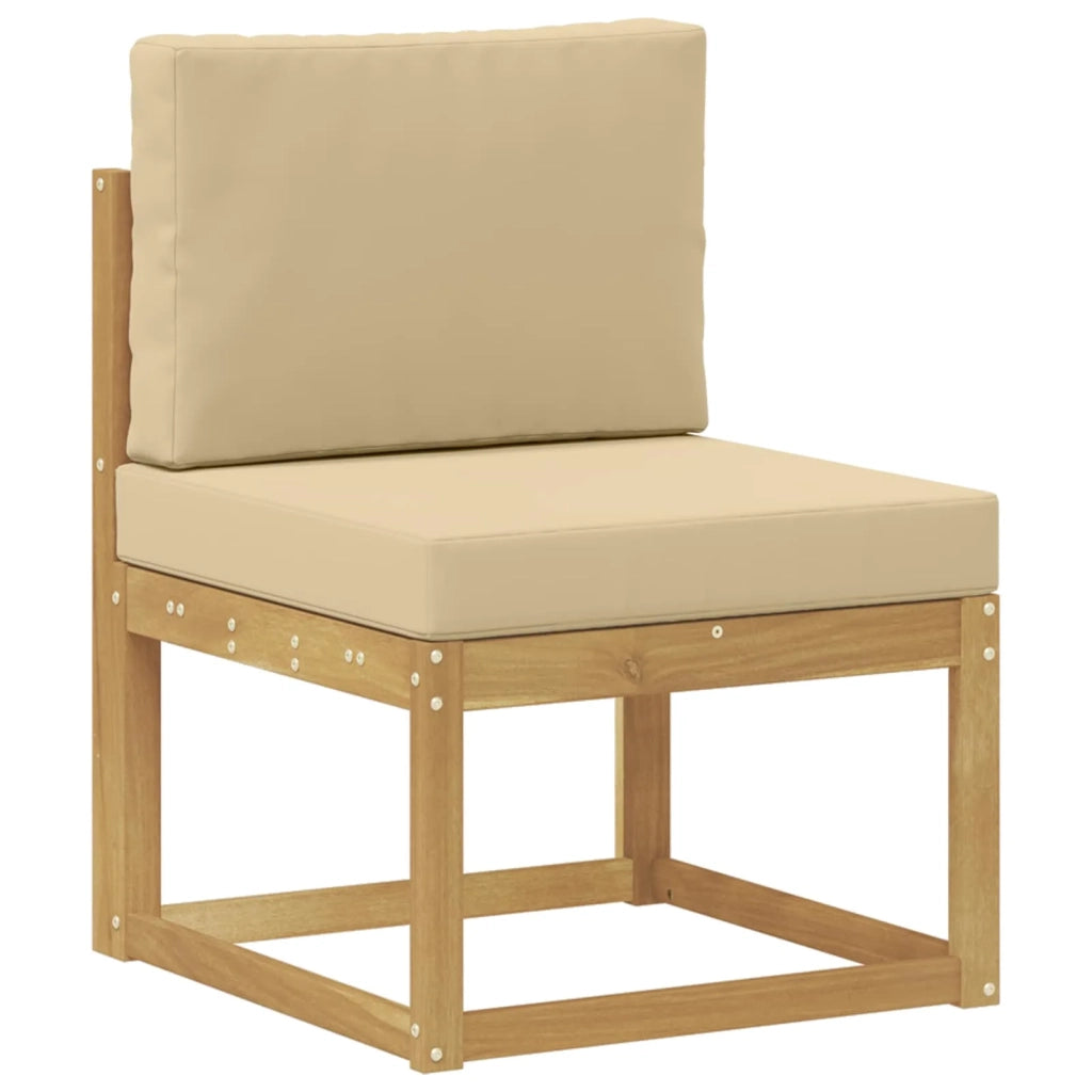 Set di divani da esterno 9 pz Bianco e Beige 3387437