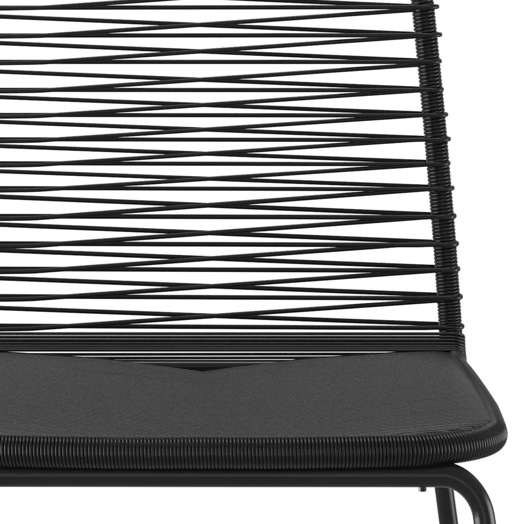 Set da Pranzo da Giardino 5 pz | Set Salotto da Giardino Nero