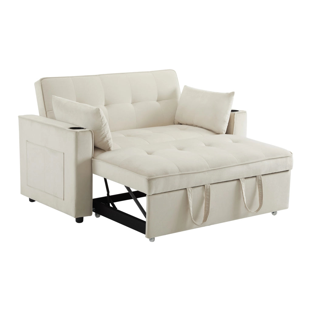 Divano Letto Pieghevole con Portabicchieri e Cuscini ¨C MINIMAL ¨C Grigio
