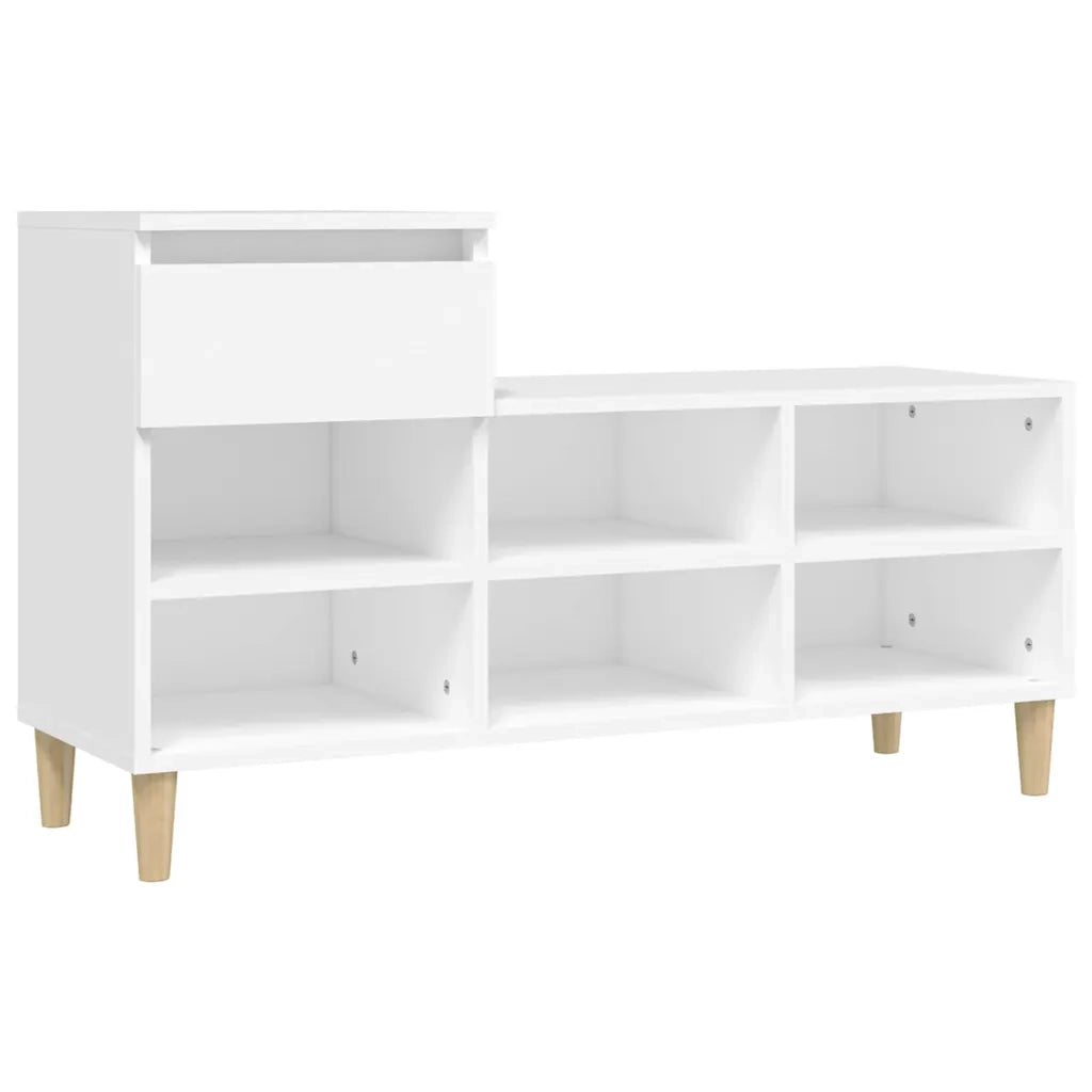Armoire à chaussures Blanc 102x36x60 cm Bois d'ingénierie