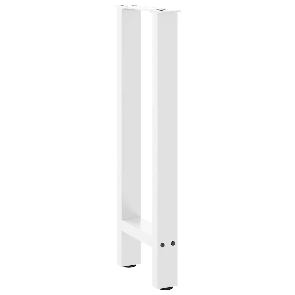 Pieds de table console Blanc 2 pièces 38 x (72-73) cm Acier