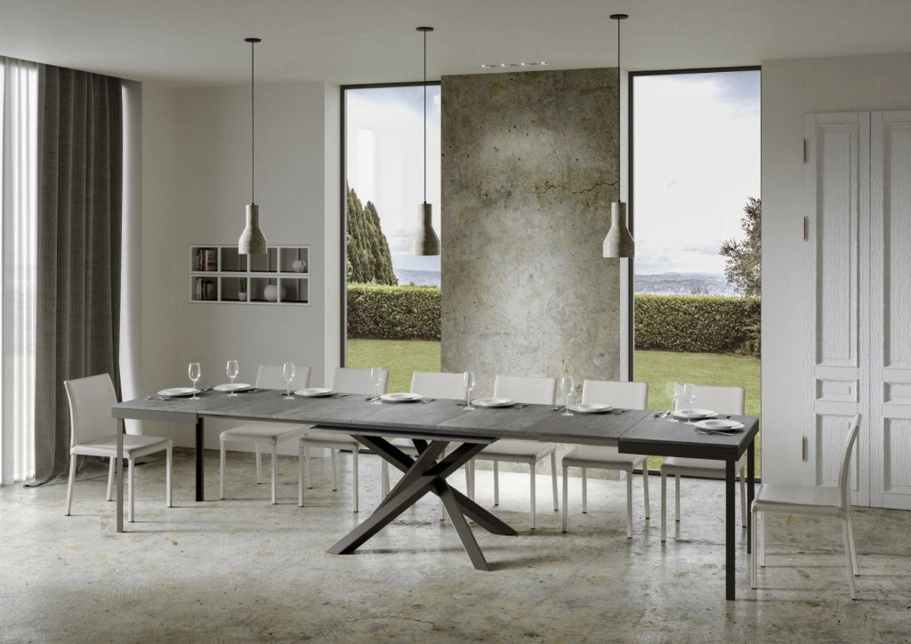 Tavolo Allungabile 120-380x90x77 cm Volantis Evolution Cemento