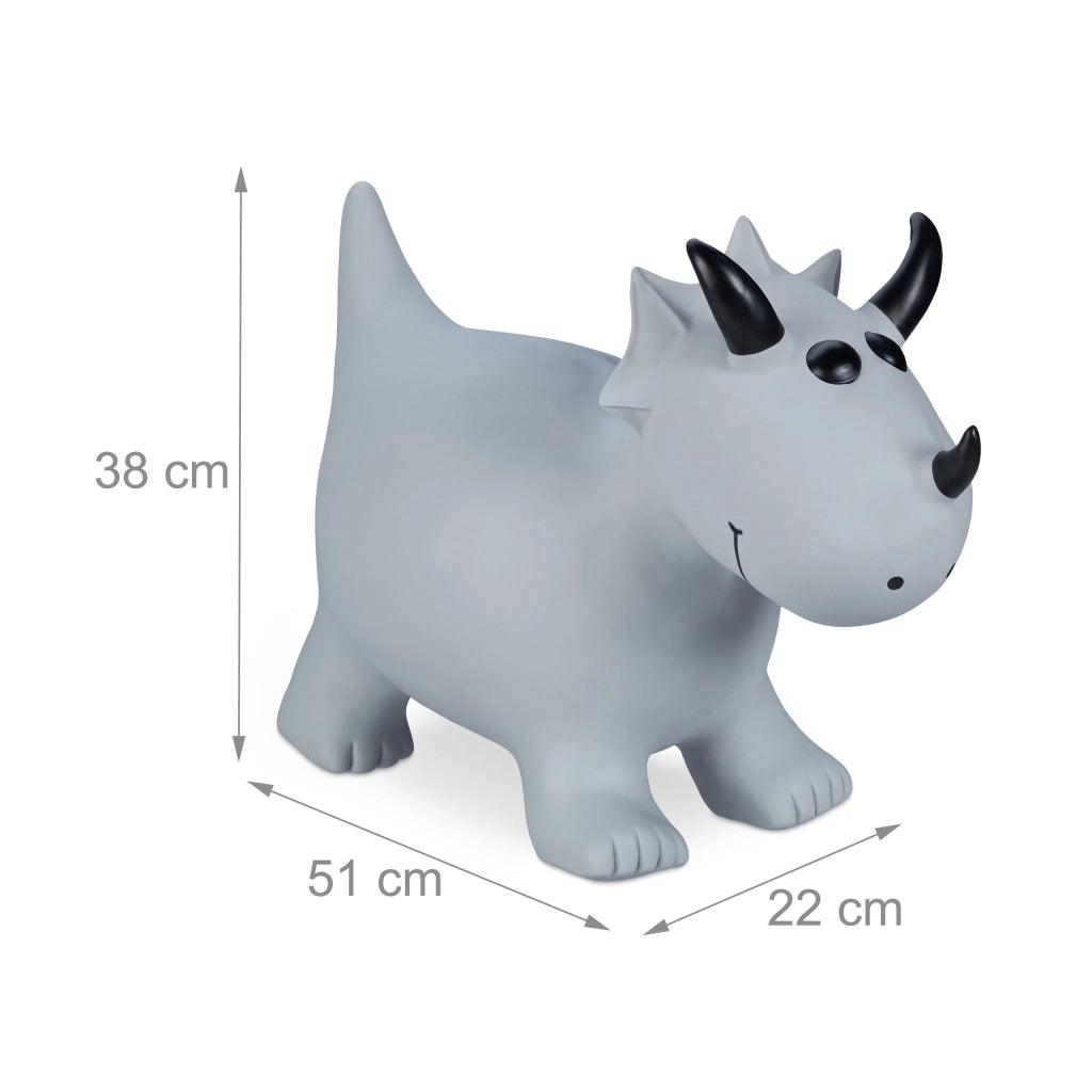 Pallone salterello dinosauro bambino interno esterno 55 x 30 cm migliora equilibrio divertimento in PVC verde 13_0012450