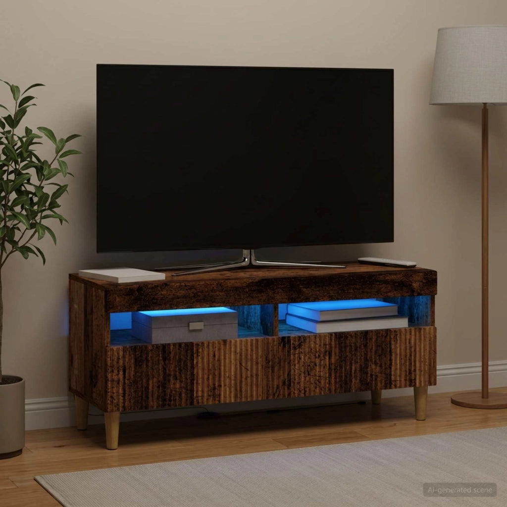 Mobile TV LED ARNHEM 100 x 35 x 43 cm Legno antico 896773