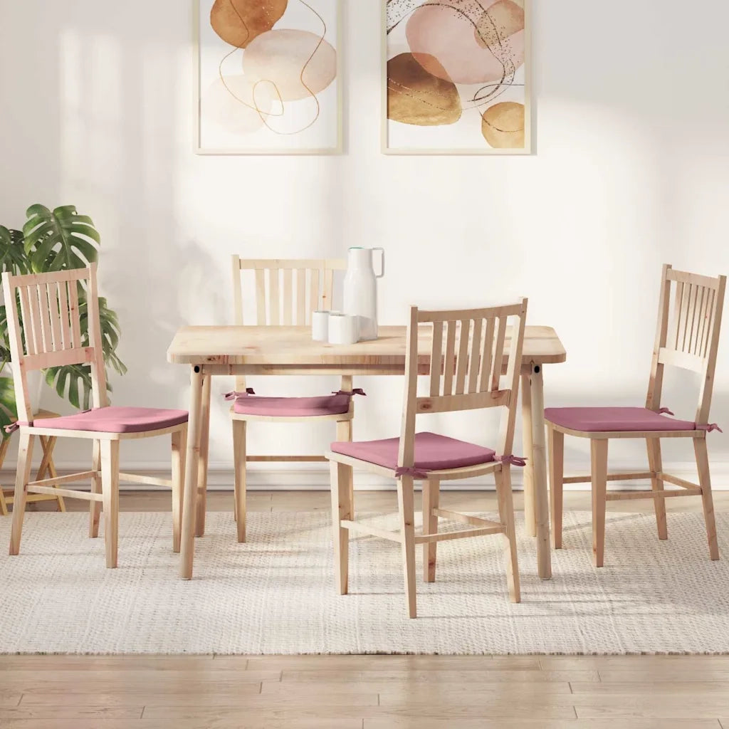 Cuscini per Seduta 4 pcs Rosa 40 x 40 x 3 cm Velluto 42015210