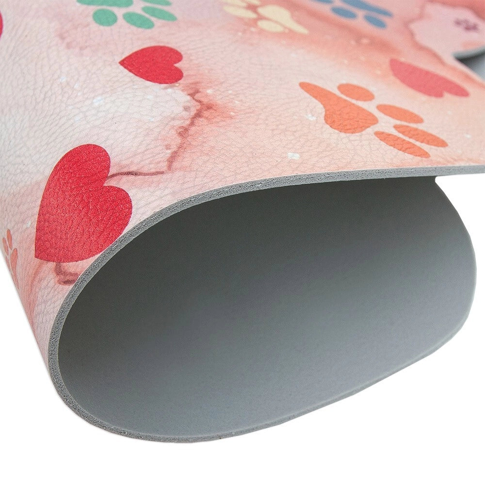 Tappeto Sottociotola Tovaglietta 38x60 Pvc Impermeabile Antiscivolo Cane Gatto Dis.B