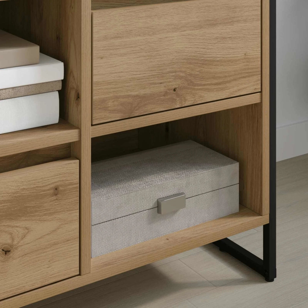 Mobile TV | Armadietto TV | Mobile Porta TV con cassetto Rovere Artigianale 100 x 36 x 49,5 cm