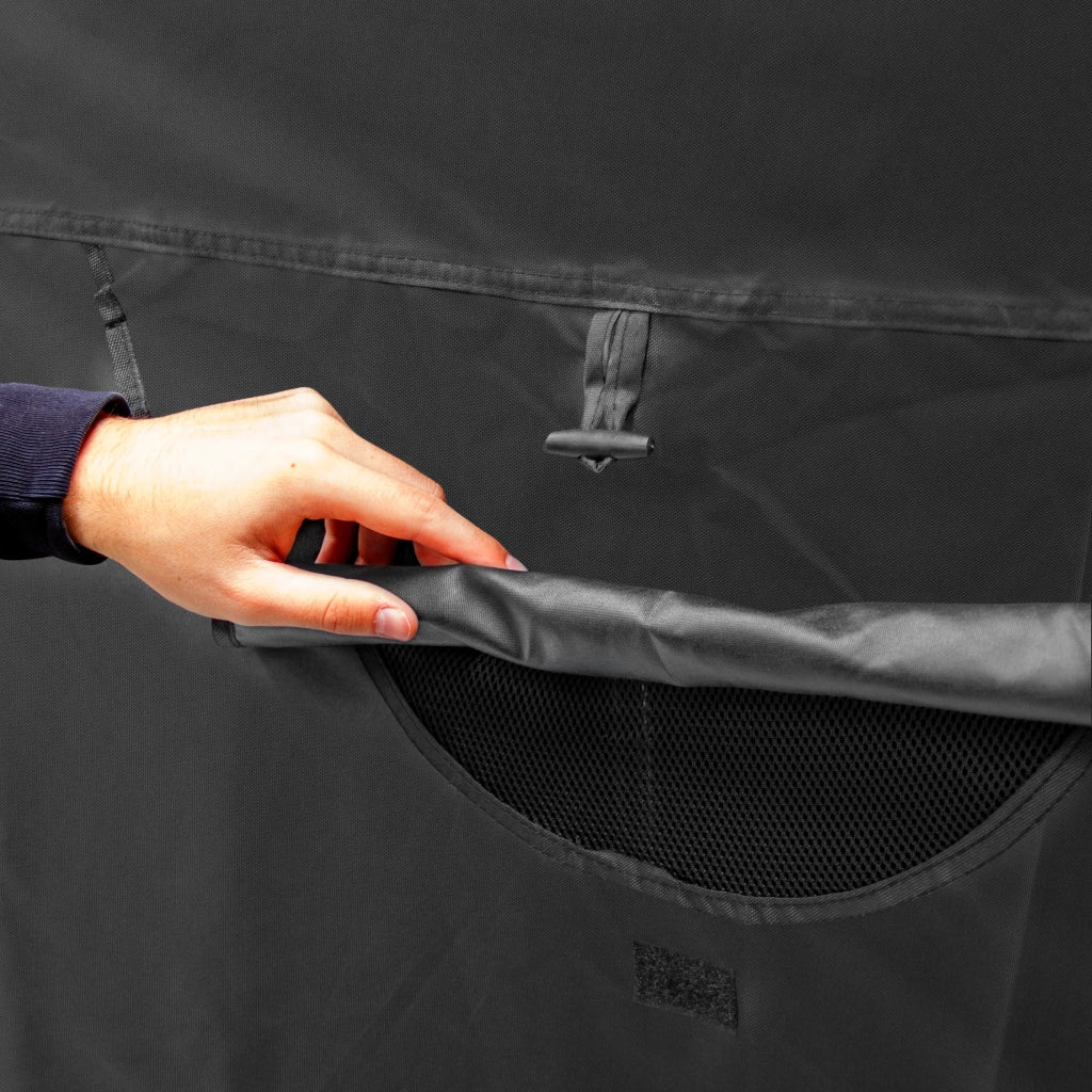 Tenda Moto Media Nero Impermeabile Oxford 600D Garage Portatile in Acciaio