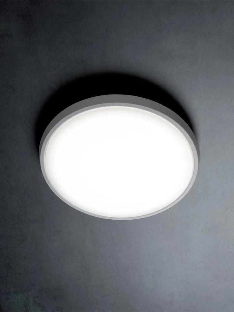Plafoniera Tonda a LED da Interno 28W 3000K Grigia