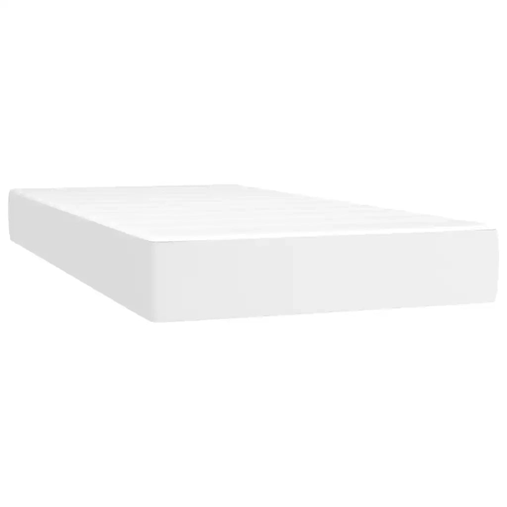Giroletto Molle con Materasso e LED Bianco 100x200cm Similpelle 3134148