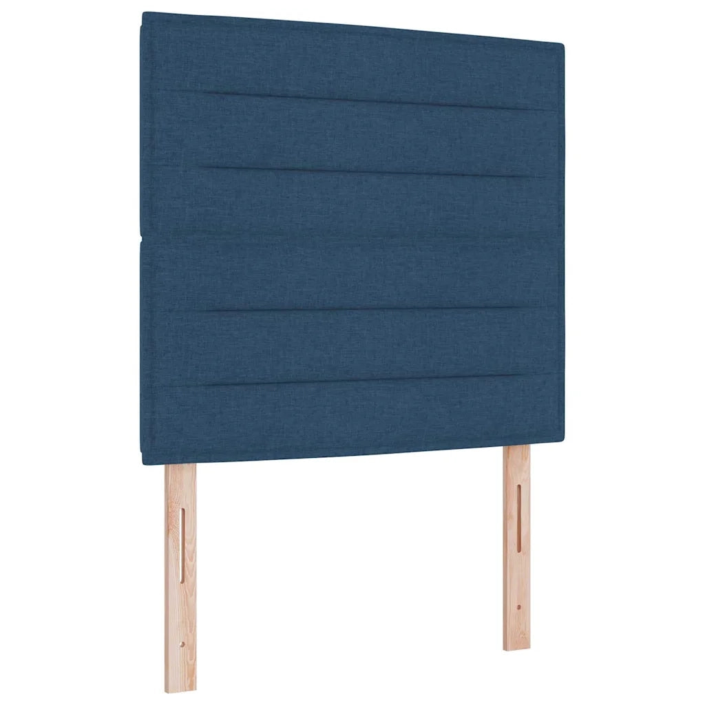 Letto a molle con strisce LED Blu 90 x 200 cm Tessuto 3343615