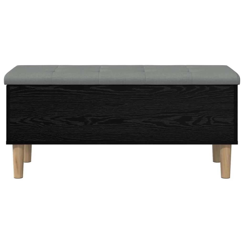 Panchina con Cuscino Rovere Nero 102 x 42 x 46 cm 8017751