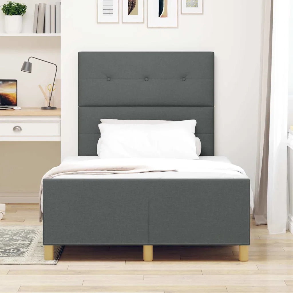 Struttura del letto Grigio scuro 120 x 190 cm Tessuto 3344712