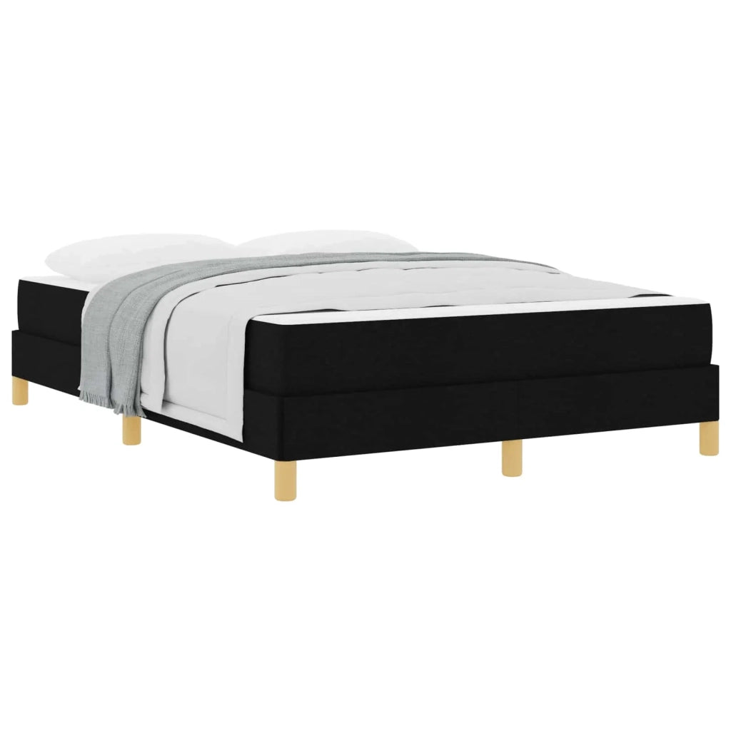 Letto a molle con materasso Nero 140 x 190 cm Tessuto 3398565