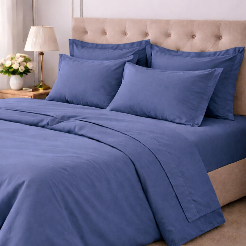 Rotira, set Completo Letto Piazza e Mezza in Cotone, blu