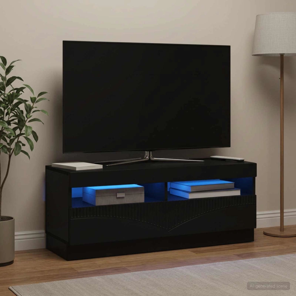 Mobile TV LED Nero Legno ingegnerizzato 897426