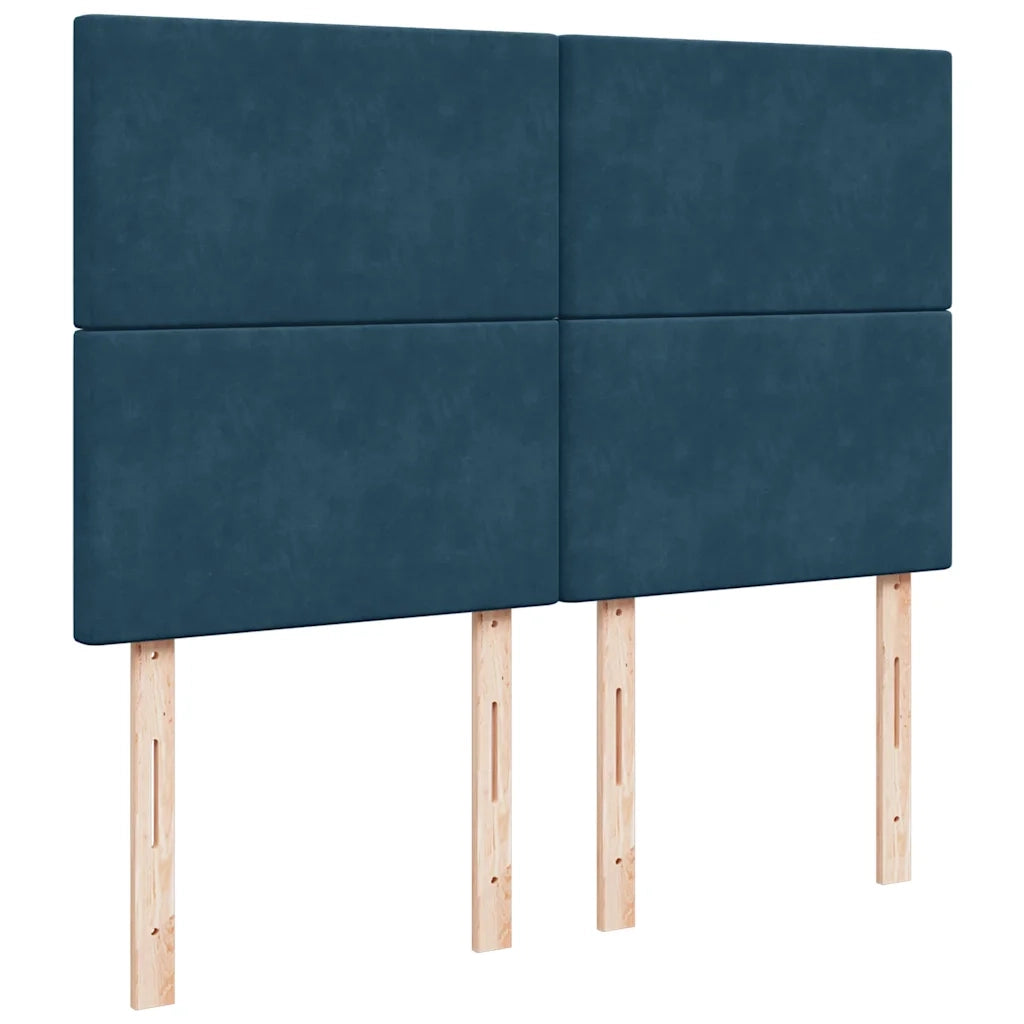 Giroletto a Molle con Materasso Blu 140x190 cm in Velluto 3294632