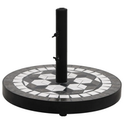 Base per Ombrellone Nero e Bianco Rotonda 12 kg 362223