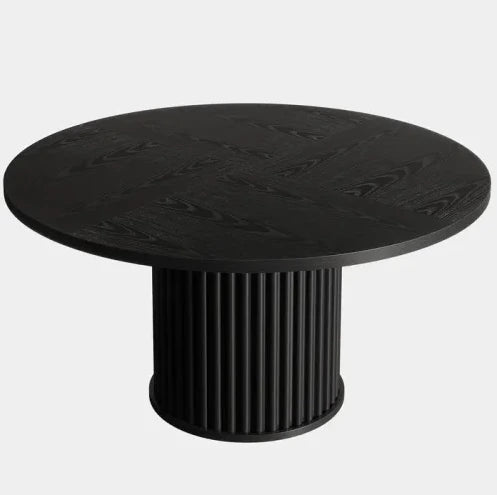 TAVOLO ROTONDO 120 cm Nero in Legno, da 6 Posti