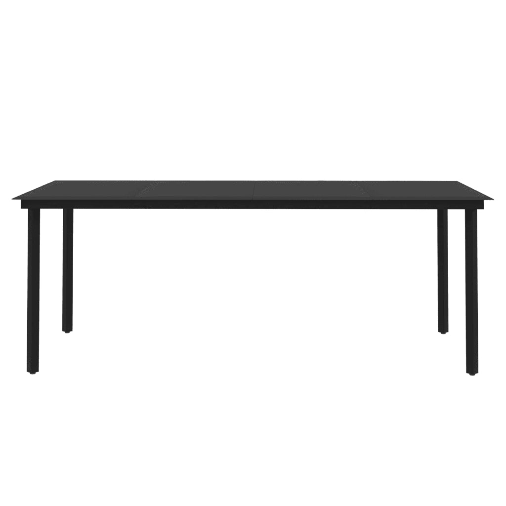 Set da Pranzo da Giardino 7 pz con Cuscini Nero 3099509