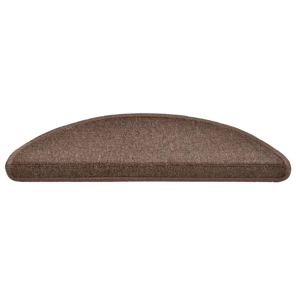 Tappetini per scale 30 pz 56x17x3 cm Marrone caffè Semicircolari 3365737