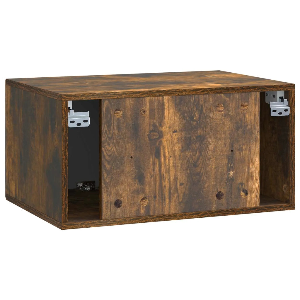 Mobile Porta TV da Muro-Credenza per TV sospesa Rovere Fumo 59,5 x 41 x 30 cm 473260