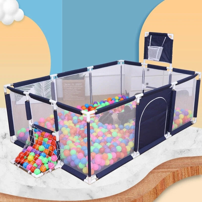 BOX PER BAMBINI RECINTO BIMBI CON PARCO GIOCHI PIEGHEVOLE BLU