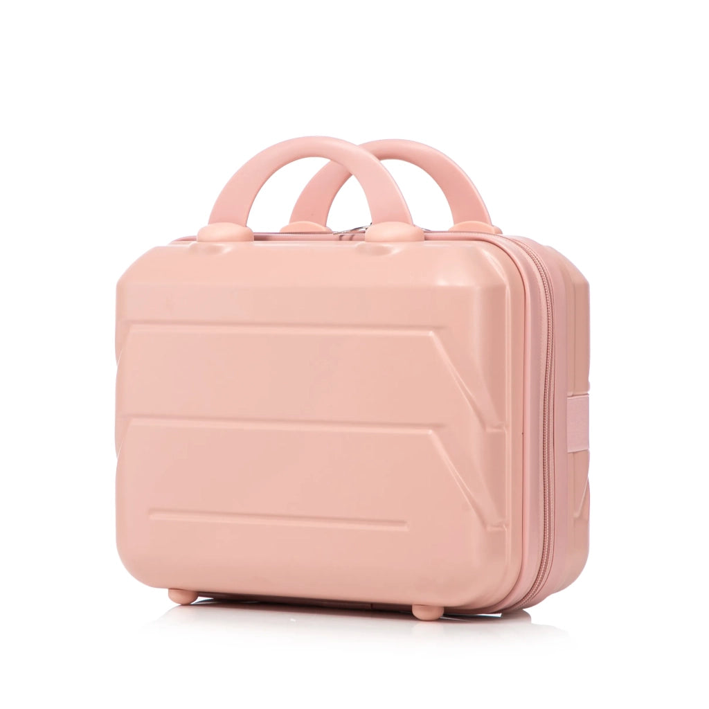Set valigie ABS 2 pezzi con spinner e combinazione, rosa. Include trolley 14"/19" e beauty case 14