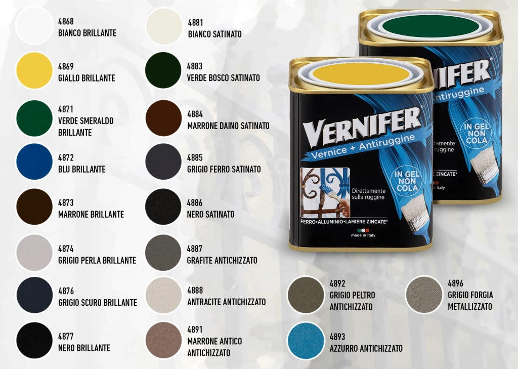 Smalto Antiruggine Antichizzato Vernifer 750 ml Arexons Antracite