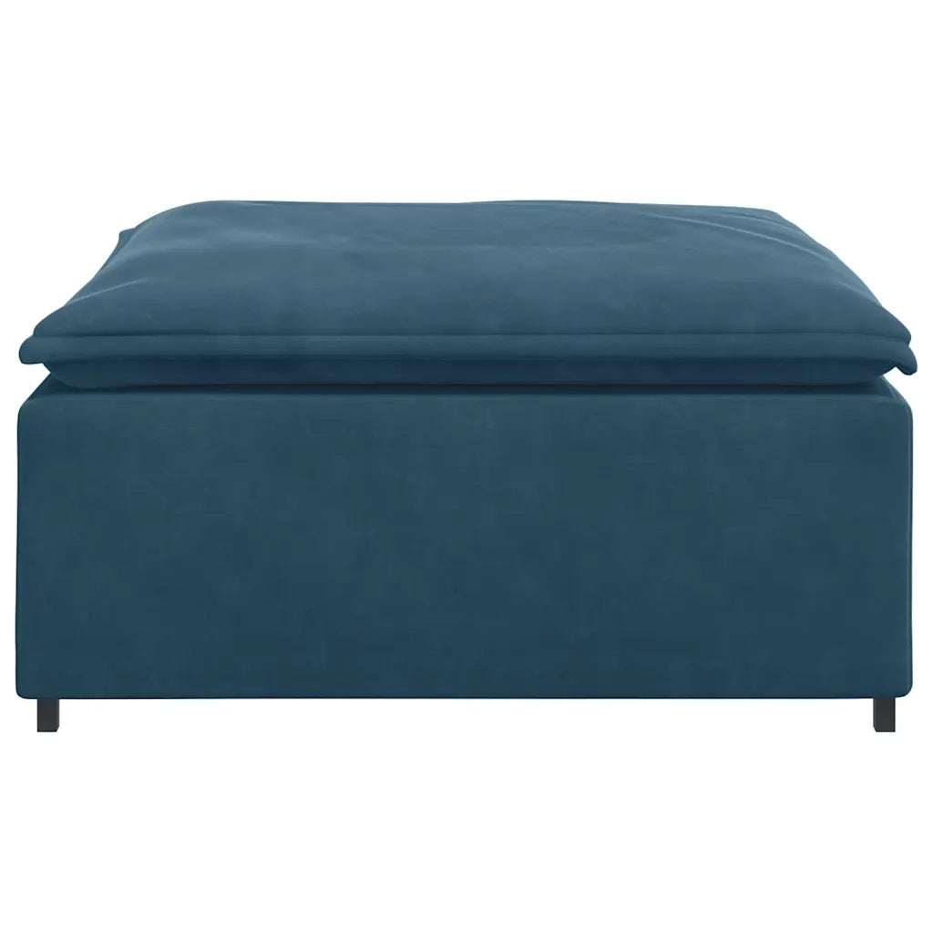 Modulo Poggiapiedi Divano Modulare Blu 100x100x48 cm 4104488