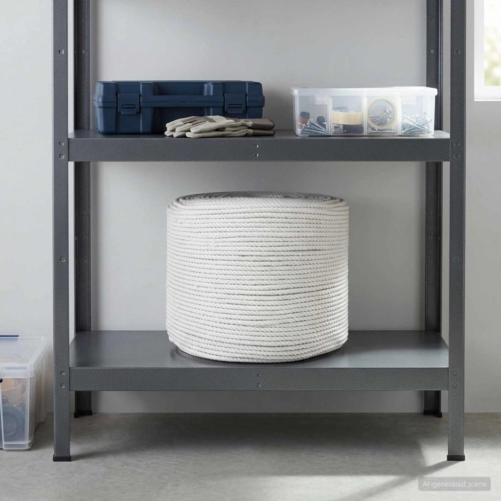 Corda di Cotone 10 mm 50 m Bianco 100% Cotone 42011859