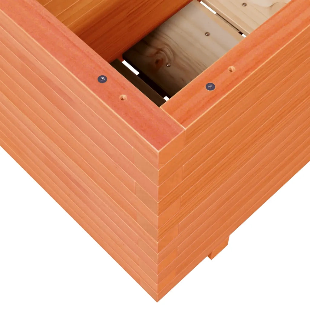 Fioriera Giardino-Vaso da Esterno-Contenitore per Piante Marrone Cera 70x40x49,5cm Legno Massello Pino 560212