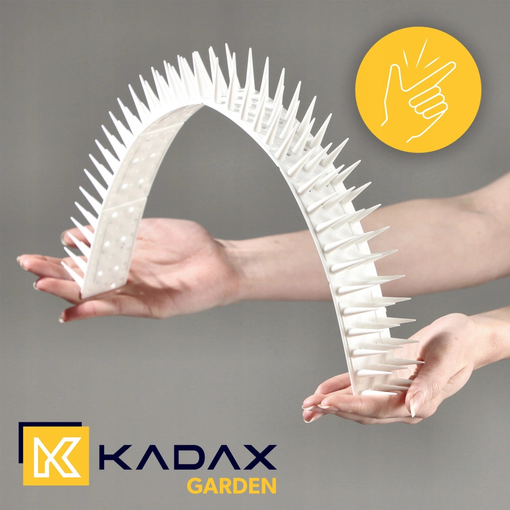 Punte anti-piccioni KADAX, 51 cm, in plastica densa e resistente, 48 pezzi