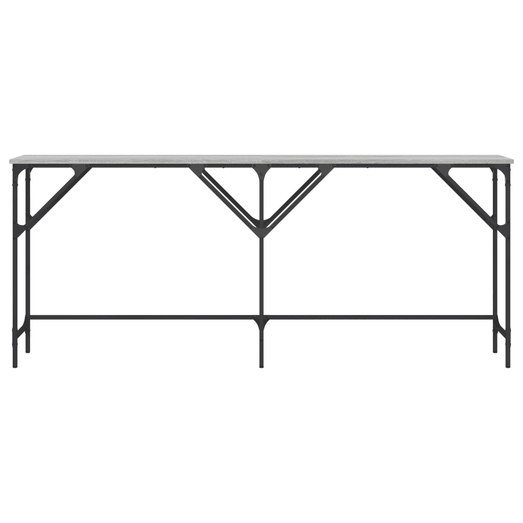Table console sonoma gris 180x29x75 cm bois d'ingénierie