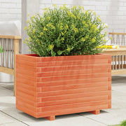 Fioriera Giardino-Vaso da Esterno-Contenitore per Piante Marrone Cera 70x40x49,5cm Legno Massello Pino 560212