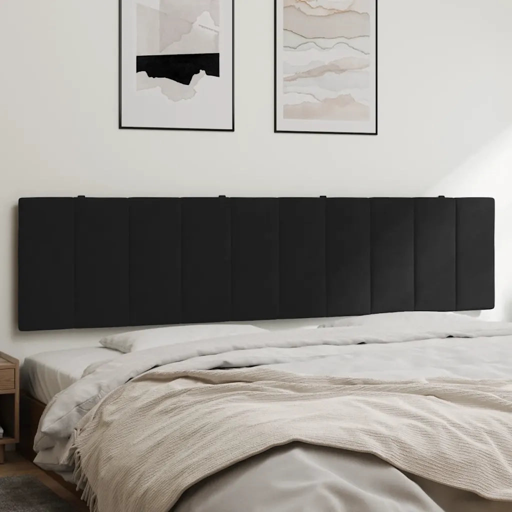 Coussin de tête de lit Hanko noir 200 cm velours