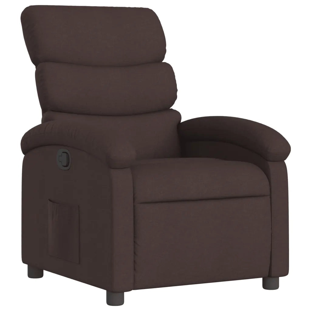 Fauteuil inclinable Marron foncé Tissu