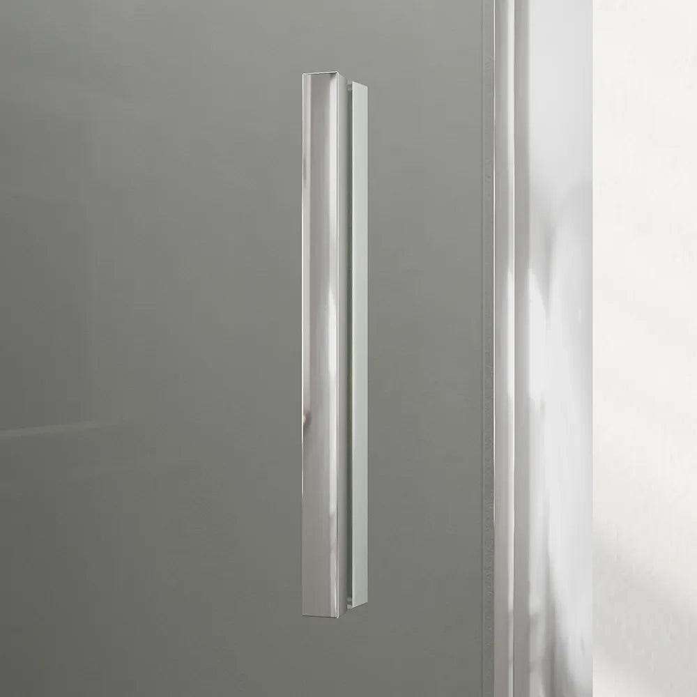 Porta doccia 80cm con apertura a battente profili slim cromati vetro 6mm anticalcare trasparente h190 | Portofino