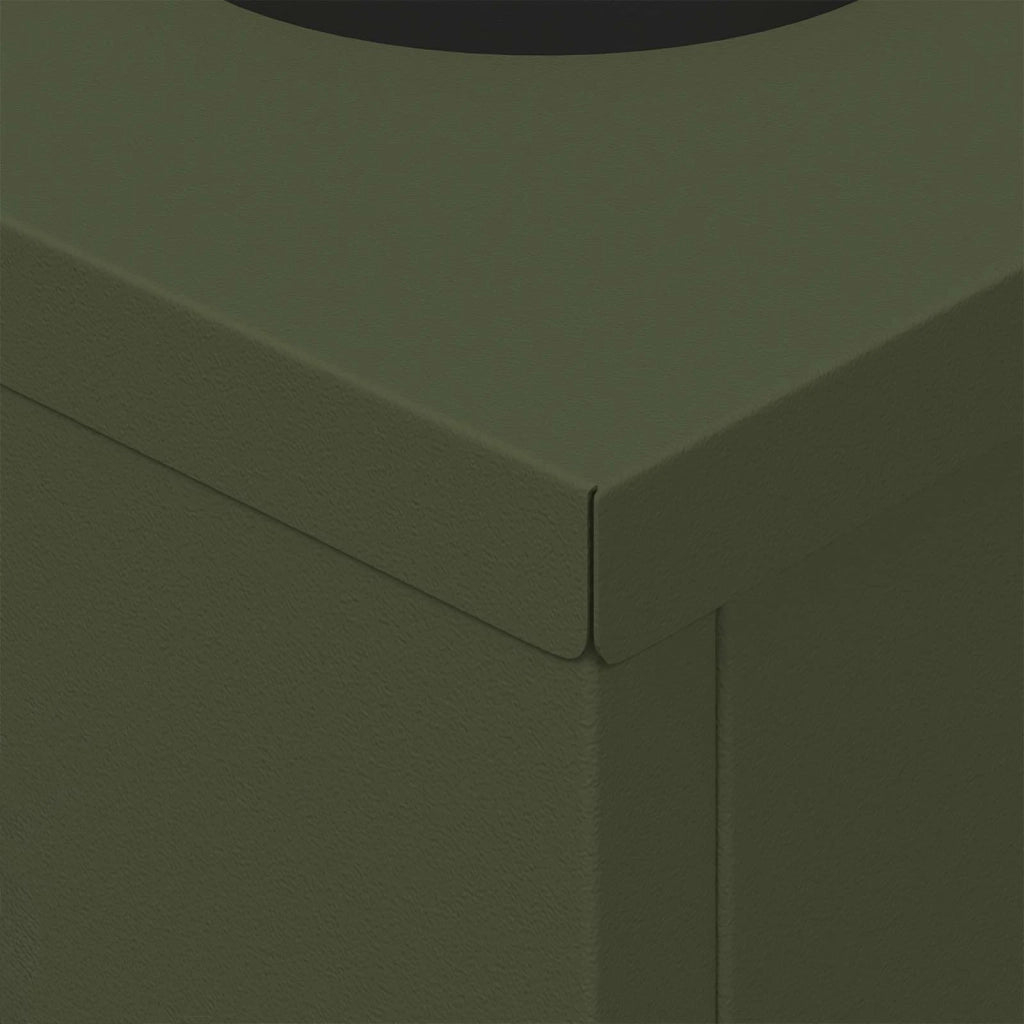 Faro LED solare per sentieri 2 pz Verde oliva CFW1692693