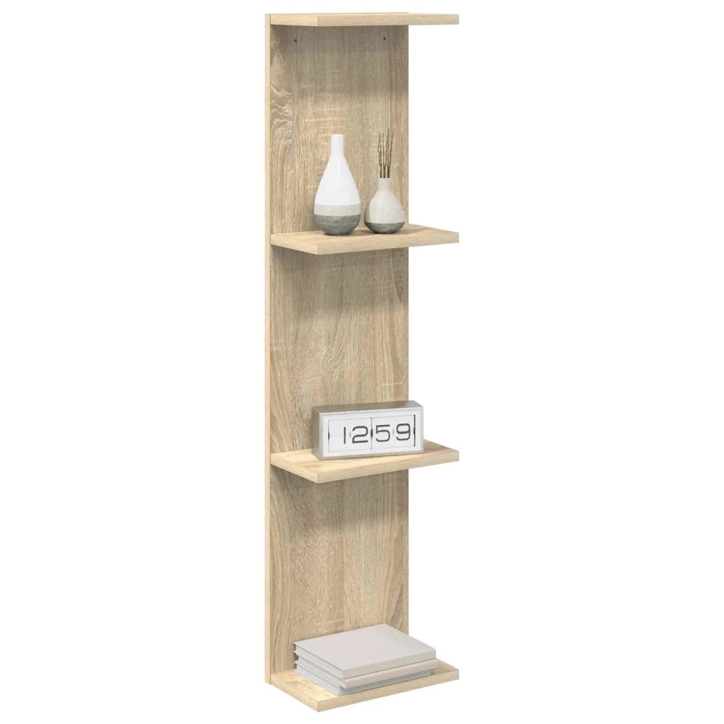 Scaffale da parete 2 pz Rovere Sonoma 25 x 15 x 100 cm 8012385