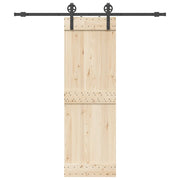 Kit di Binari per Porte Scorrevoli 200 cm Acciaio Nero 4009725
