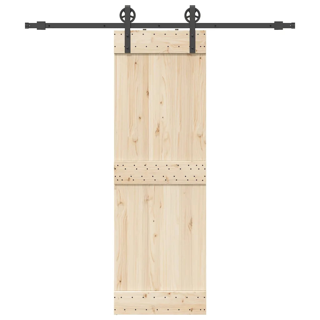 Kit di Binari per Porte Scorrevoli 200 cm Acciaio Nero 4009725