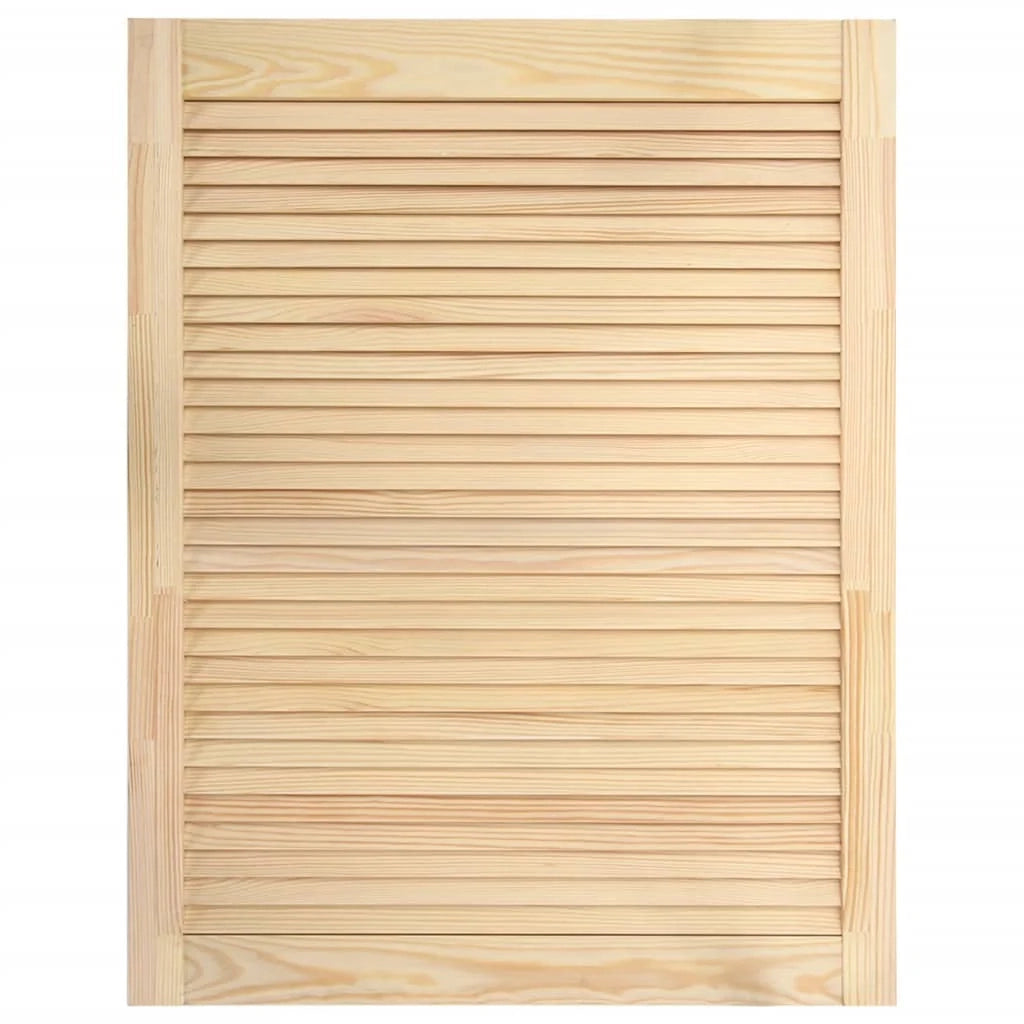 Set di 4 ante a persiana in legno massello di pino ante per armadi ante per scaffali rivestimento per armadio guardaroba 61,5 x 39,4 cm 02_0003917