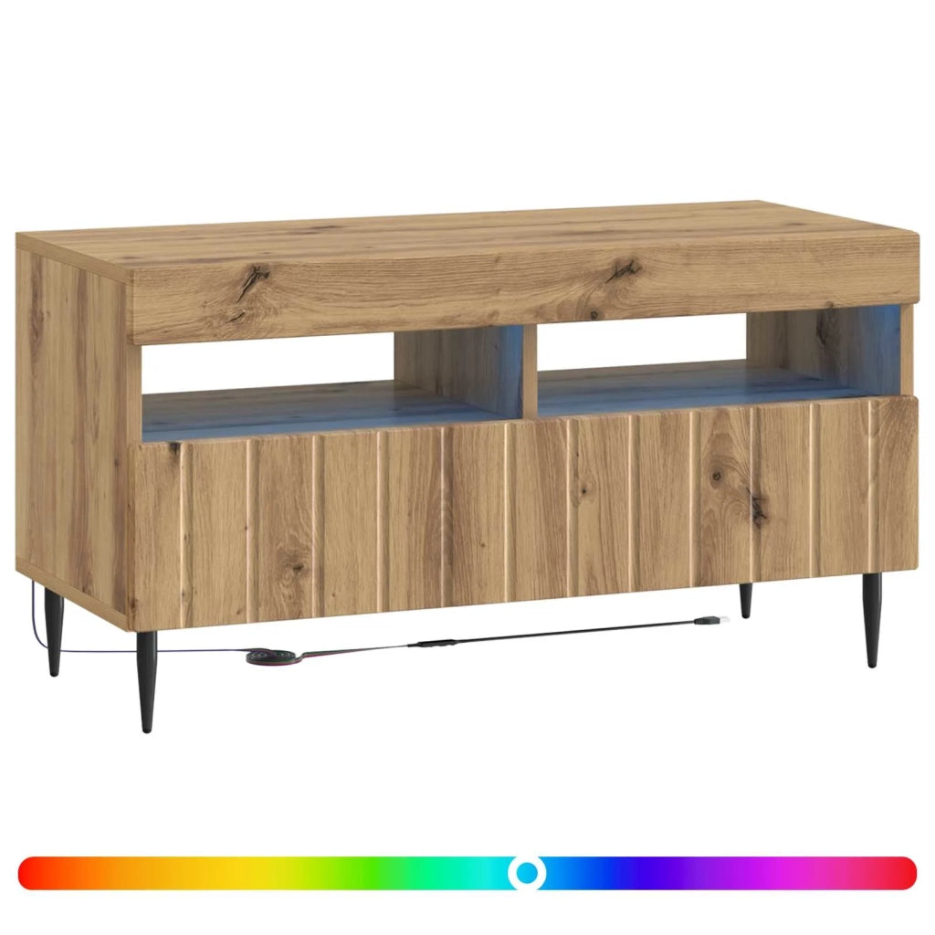 Mobile TV LED ZWOLLE 81 x 35 x 43 cm Rovere Artigianale 896564