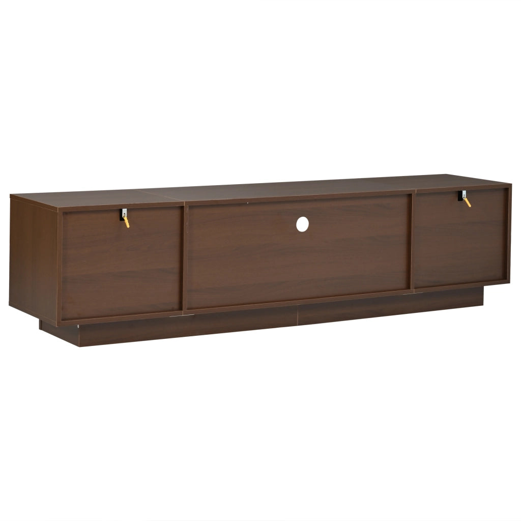 Mobile TV largo 180 cm in MDF con 4 cassetti e vano chiuso, noce