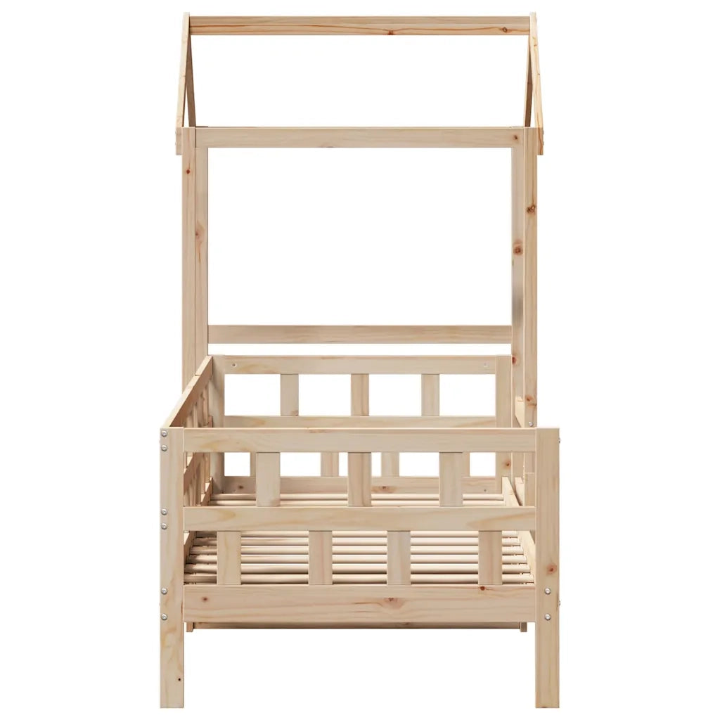 Letto singolo | Letto per adulti | Dormeuse con Tetto 80x200 cm in Legno Massello di Pino