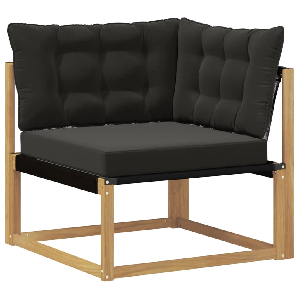 Set di divani da esterno 9 pz Bianco e Nero 3388834