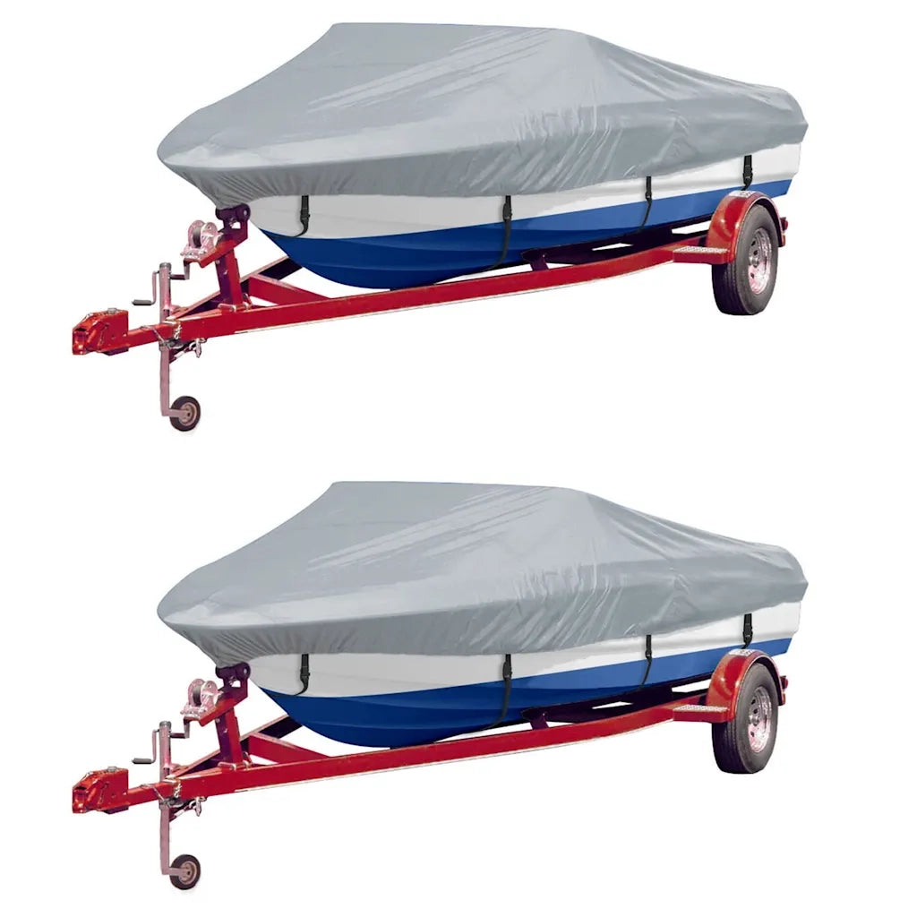 Telo per Barca 2 pz Grigio Lunghezza 610-671 cm Larghezza 254cm 279109