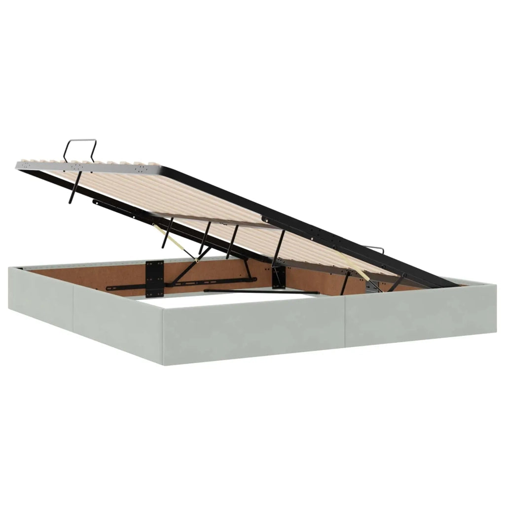 Letto con contenitore LED e materasso Grigio Chiaro 3460086