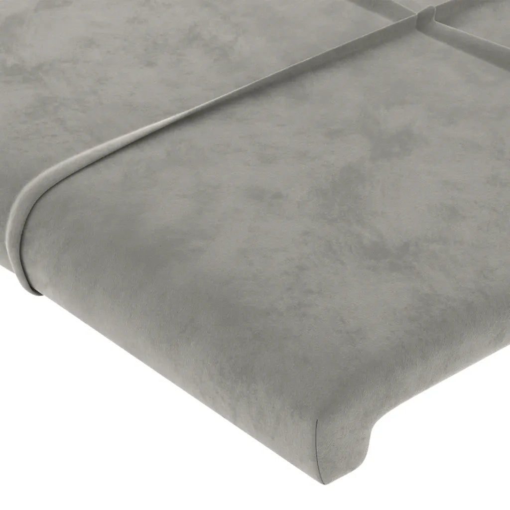Giroletto senza Materasso Grigio Chiaro 140x190 cm Velluto 3125751